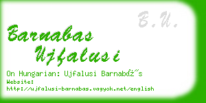 barnabas ujfalusi business card